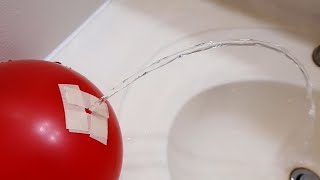 DIY. Science Experiment, Laminar balloon flow effect. Marvel Minutes