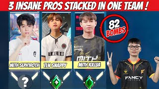 TLN Snappy MITH Killua &amp; FS Seph1roth Insane Trio &amp; Drops 82 Bombs Together in Ranked | Valorant