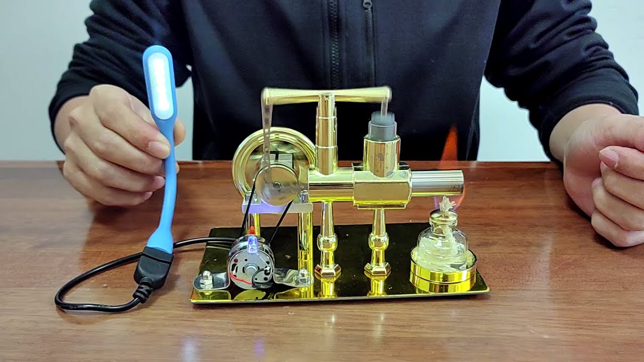 Stirling Engine Generator Kit Unboxing 2024 - Single-Cylinder Hot Air with Light