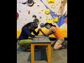 Arm Wrestling Persian (Iranian) Girls in Gym: Rock Climber Vs Yogi