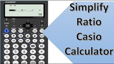 how to simplify ratios using casio calculator fx-83GT CW