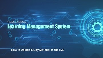 How to Upload Study Material to LMS