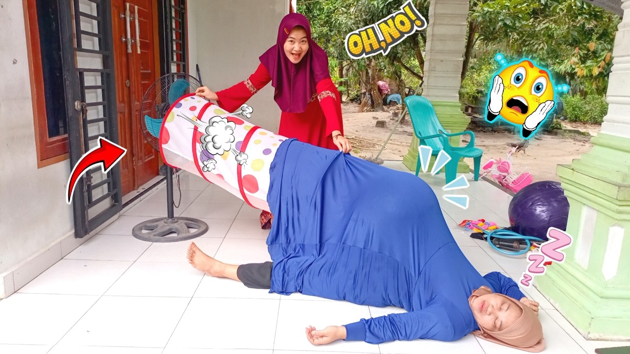 Drama Lucu🤣 Kakak Tidur Di Kerjain Adik Perutnya Di Isi Pakai Angin Kipas Dan Trowongan Perut Buncit