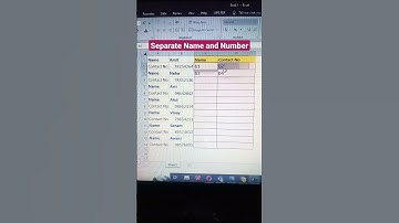 Seprate Name and Number in excel.#shorts#Analytics #shortvideo #excel #msexcel