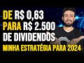 Mudana na carteira de fiis e aes para atingir r 2500 de dividendos mensais em 2024