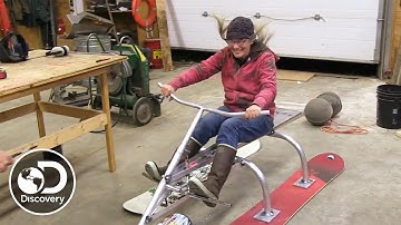 Building a Homemade 3-Ski Sled | Alaska: The Last Frontier