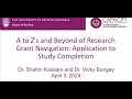Capacity research seminar series a to zs and beyond of research grant navigation