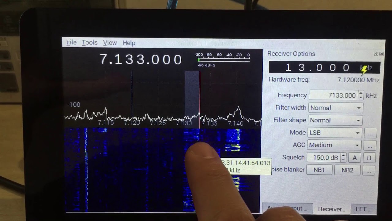 Airspy HF+ and Gqrx running on Raspberry Pi - YouTube