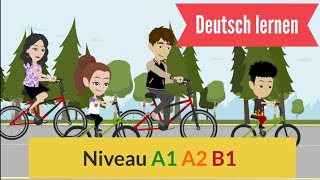 Deutsch lernen mit einfachen Sätze | Everyday life Learn German with simple sentences a1 a2 b1