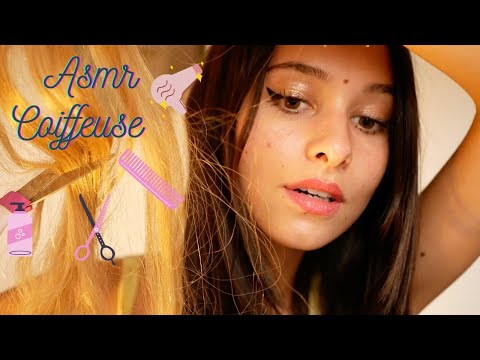 ASMR - Une adorable coiffeuse s'occupe de tes cheveux et c'est presque hypnotisant