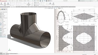Trazado de tubos cilíndricos con piezas intermedias | Calderería | Chapa metálica en SolidWorks