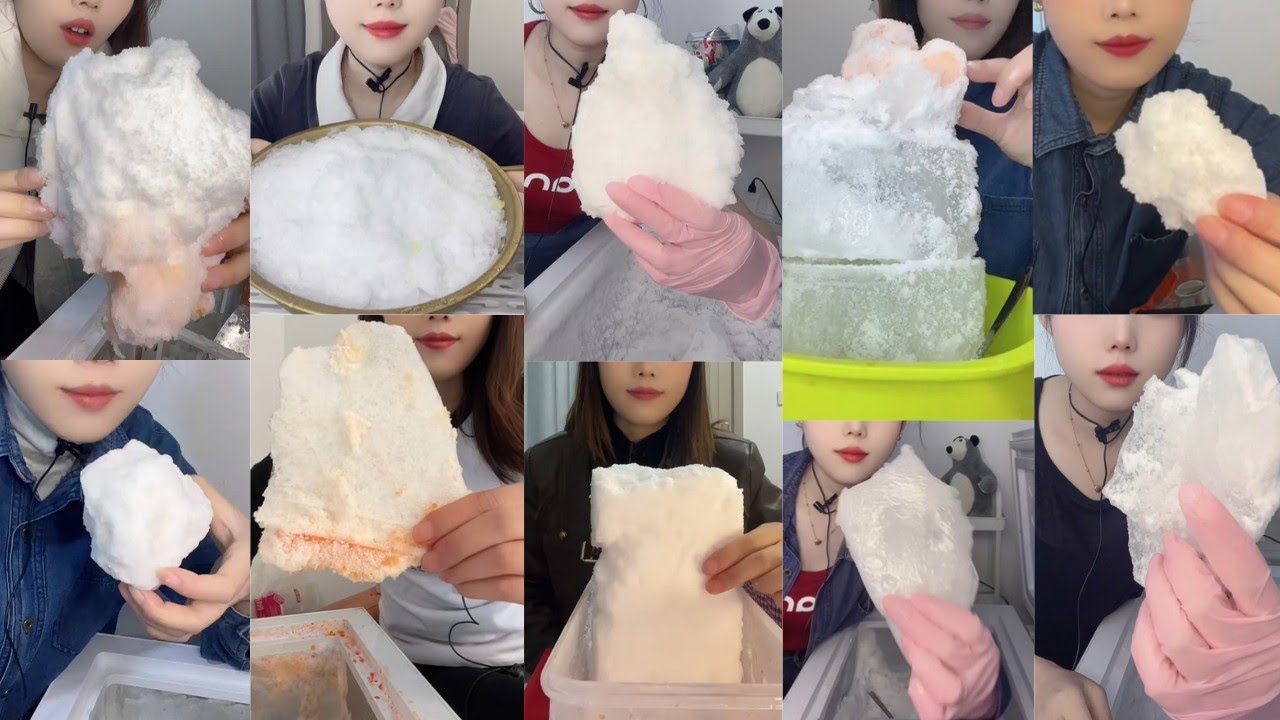 ASMR ICE EATING || HER SOLO FREEZER FROST EATING || SATISFYING SOFT CRUNCHY FROST BITES ASMR🧊 