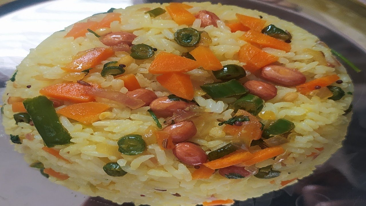 How to make vegetable lemon rice! tarakari chitranna maduva vidhana 