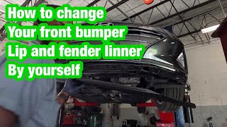Replacing front bumper lip and fender linner on Hyundai Elantra Hyundai Elantra Splash Shield