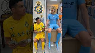Haaland has his feet up on the table—how did that happen? 💀 #football #meme #shorts