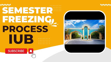 How to freeze your semester during study | The Islamia University of Bahawalpur