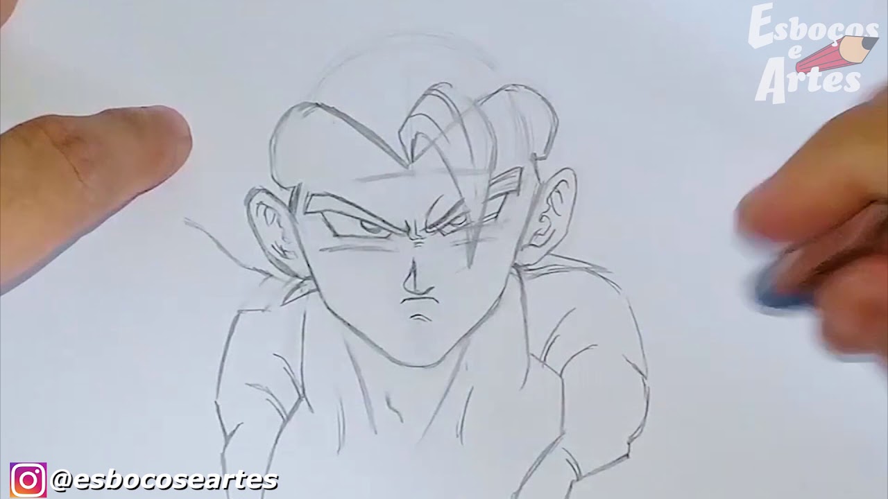 gogeta-DBZ-lineart  Goku desenho, Desenhos dragonball, Desenhos de anime