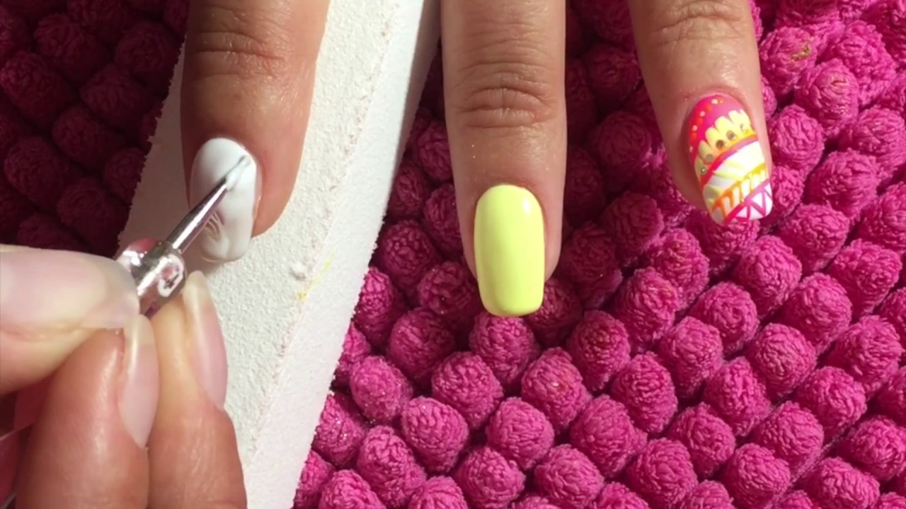 Nail Art Ongles Motifs Fluo Ete Youtube