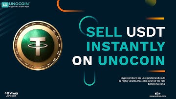 The fastest way to Sell USDT and Crypto! Use @Unocoin