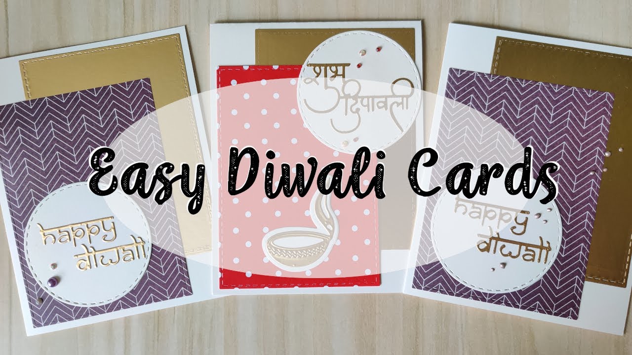 Diwali Greeting Cards  Easy Card Making Ideas with Die Cuts & Patterned  Paper 