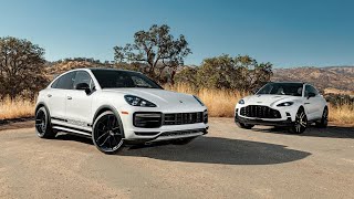 Absolute Units: 2023 Aston Martin DBX707 vs. Porsche Cayenne Turbo GT!