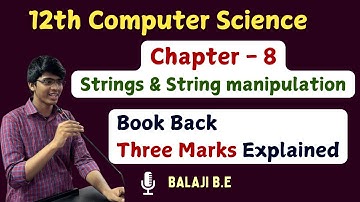 12th Computer Science - Chapter 8 book back three marks explained | Conquer Victory | Tamil