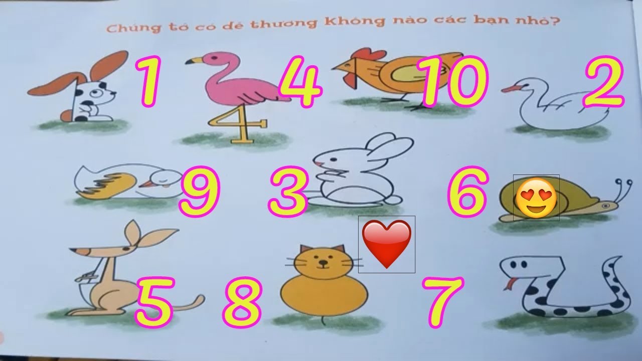 Dạy bé tập vẽ tranh tô màu ❤️🌈💗💓💖 học vẽ con vật anime theo chữ số từ 1  đến 10 | tranh tô màu siêu nhân | Hướng dẫn vẽ tranh đẹp nhất - Việt Nam  Brand