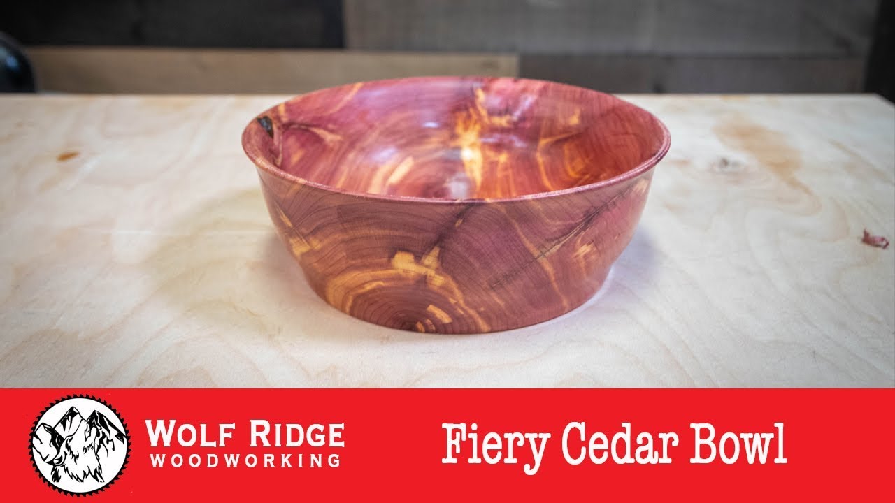 Woodturning Fiery Cedar Bowl YouTube