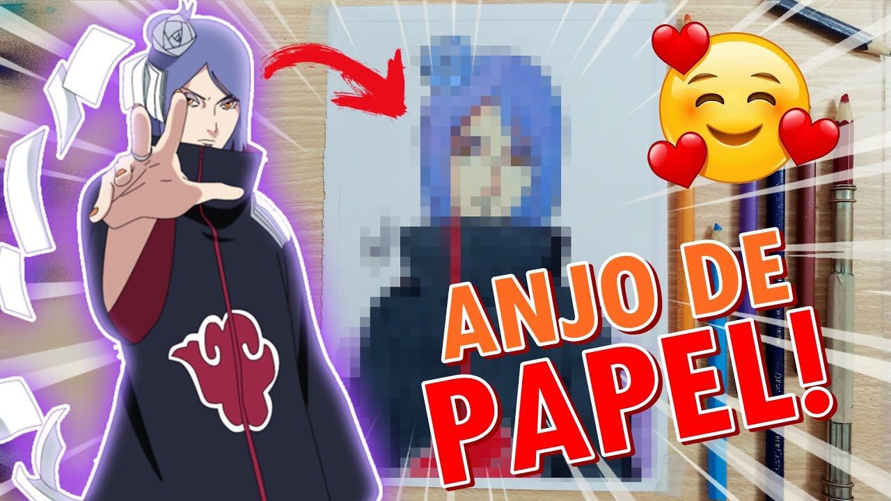 Como Desenhar a Konan - Naruto / Akatsuki - Passo a passo 