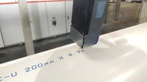 HITACHI - continuous Industrial Inkjet Printer on Pipe printing