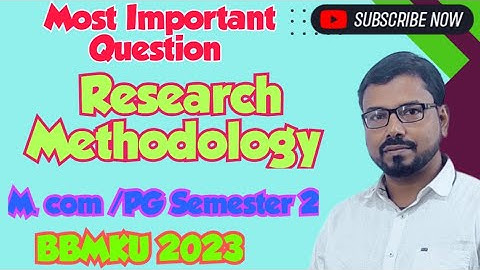 Most Important Question for Research Methodology and statistical method | pgsem 2 l bbmku l 2023