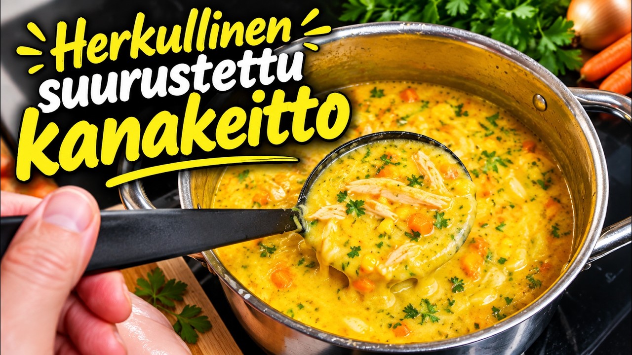 Herkullinen, suurustettu kanakeitto