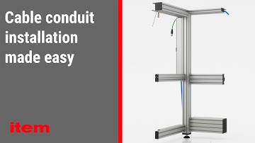 Laying cables  - with item conduit systems for industry