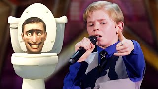 Kid sings Skibidi Toilet on America's Got Talent