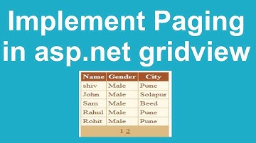 Implement Paging in asp.net gridview