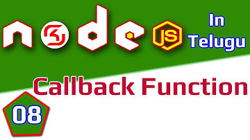 #NodeJS In Telugu #08 Callback Function || #RSKHelpline