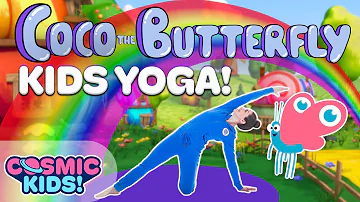 Coco the Butterfly | A Cosmic Kids Yoga Adventure 🦋🐌🌈