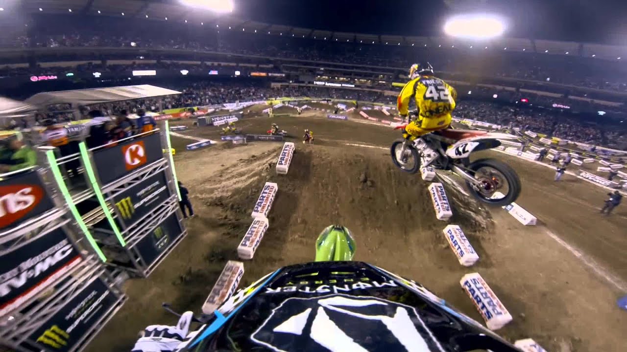 shapes paint GoPro HD: Ryan Villopoto Main Event 2013 February, 2 Monster Energy Supercross From Anaheim, CA