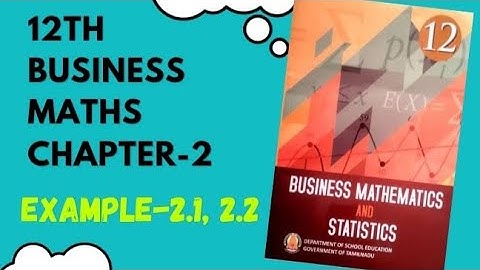 Integral Calculas [I] 12th Business maths Chapter -2 Example- 2.1,2.2  | Maths Scoop |