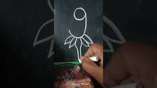 #easy draw a rose with number 9.