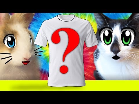 КОТ И КРОЛИК БАФФИ! ЧЕЛЛЕНДЖ ТАЙ ДАЙ! 3 COLOR TIE DYE Challenge