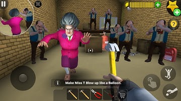 Scary Teacher 3D | MOD MENU | troll mini Miss T  (android, ios) part 1474
