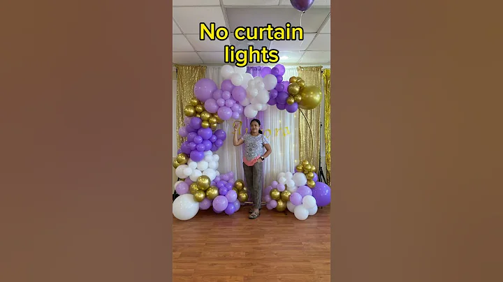 Difference between with & without curtain lights #shorts #balloon #trending #balloondecorationideas