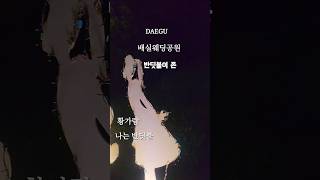 #황가람#나는 반딧불#shorts#배실웨딩공원 반딧불이 존#대구야경#South Korea#개똥벌레
