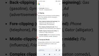 Redulication, Blending,clipping,Words