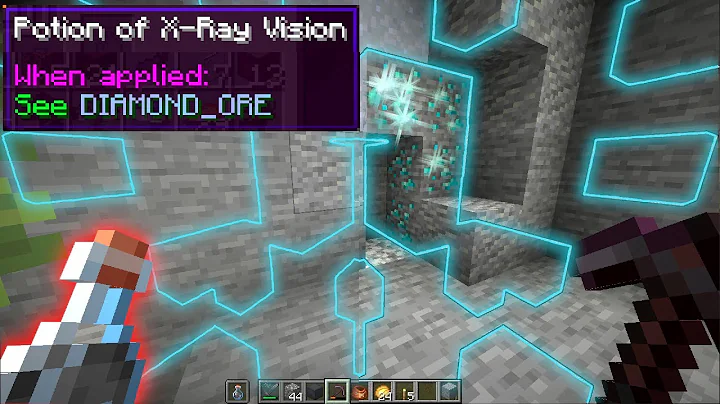 this potion gives you X-RAY in survival
