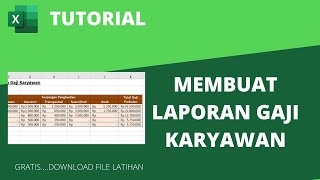 Cara Mudah Membuat Laporan Gaji Karyawan Di Excel | Tutorial Ms Excel