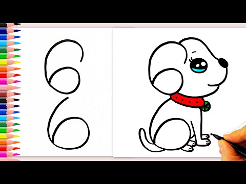 66'dan Çok Kolay Sevimli Köpek Çizimi - How To Draw a Cute Dog Very Easy