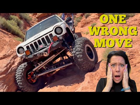 2002 Jeep Liberty Take on Most Technical Trail in Sand Hollow!