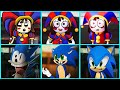 The amazing digital circus vs sonic uh meow all designs compilation